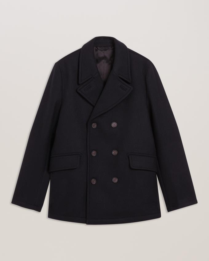 Manteau Ted Baker Short Wool Peacoat Bleu Marine Homme | OEW-02385356